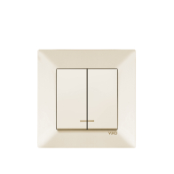VIKO MERIDIAN - 2 gang One way Switch Illuminated
