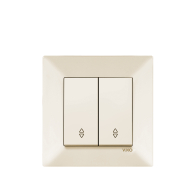 VIKO MERIDIAN - 2 gang Two way Switch