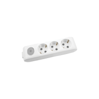 (3-იანი) 2P+PE დამაგრძელებელი VIKO 3-Gang Socket W