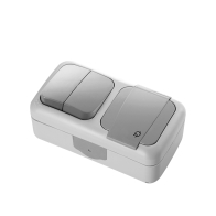 VIKO Palmiye - 2-gang One-way Switch + Earthed Socket