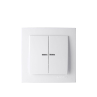 NILSON Illuminated One Way Double Switch-W