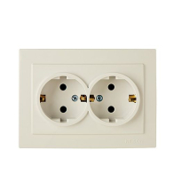 NILSON Two-Gang Earthed Socket-C
