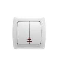 VIKO CARMEN - 2 gang One way Switch Illuminated
