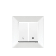 VIKO MERIDIAN - 2 gang Two way Switch