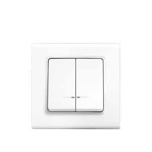 VIKO LINNERA - 2 gang One-way Switch Illuminated