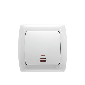 VIKO CARMEN - 2 gang One way Switch Illuminated