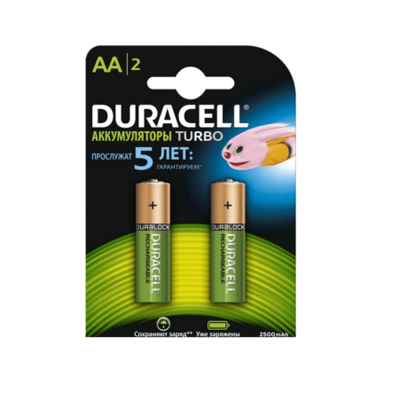 (2ც)2500mAh აკუმულატორი Duracell AA Ni-MH