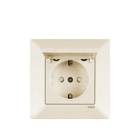 VIKO MERIDIAN - Socket 2P+E with Lid