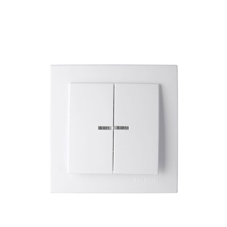 NILSON Illuminated One Way Double Switch-W