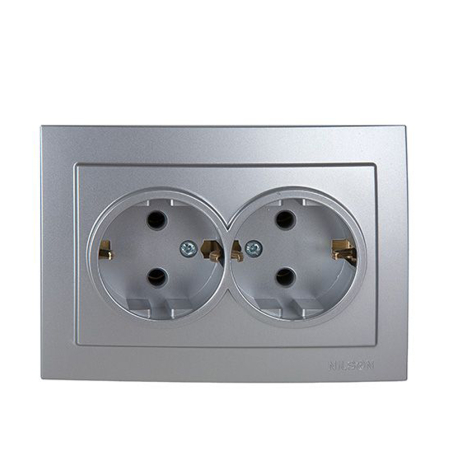 NILSON Two-Gang Earthed Socket-S