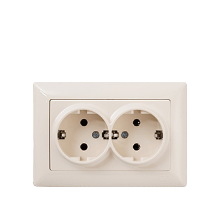 VISAGE IVORY Double Socket 2P+E